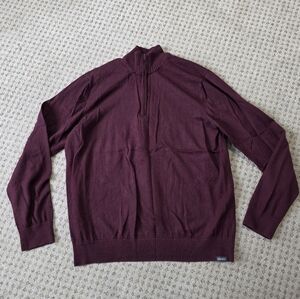 Eddie bauer cotton and wool quarter zip sweater